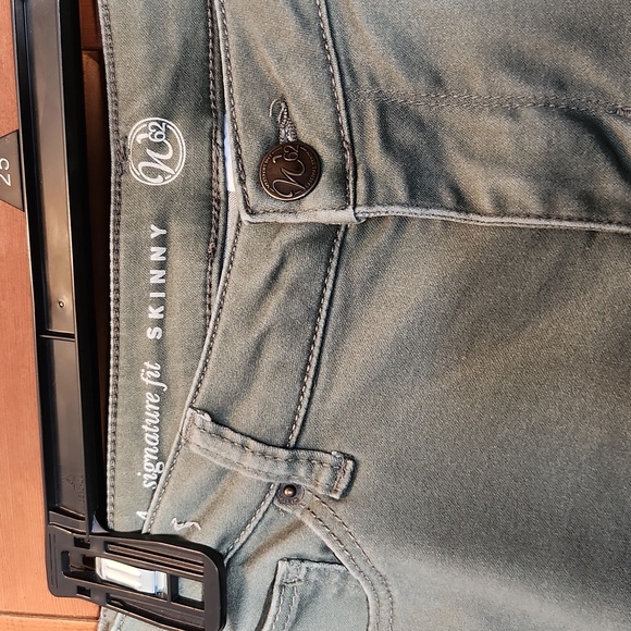 Signature Fit Stretchy Green Skinny Jeans - Picture 2 of 5